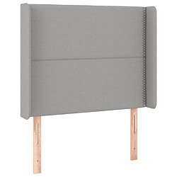 Avis Maison Chic Tête de lit moderne à LED lumineuse pour chambre - Décoration de lit Gris clair 83x16x118/128 cm Tissu -MN71837