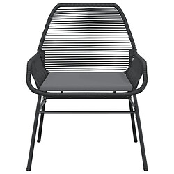 Acheter vidaXL Chaises de jardin lot de 2 avec coussins noir résine tressée