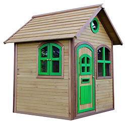 AXI Julia Maison Enfant en Bois FSC | Maison de Jeux pour l'extérieur / Jardin en marron & VERT | Maisonnette / Cabane de Jeu avec des fenêtres