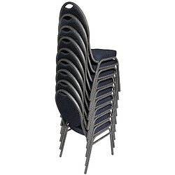 Bolero Chaise de banquet dossier ovale - Lot de 4