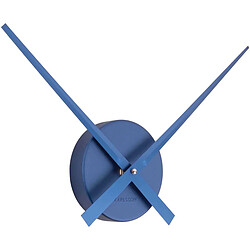 Karlsson Horloge aiguilles Big Time 41cm métallisée bleu foncé.