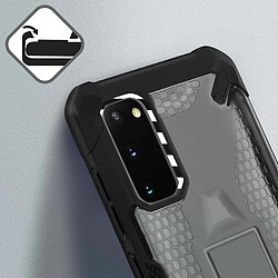 Acheter Avizar Coque Samsung S20 Antichoc Silicone Nid d'abeille Renforcé Noir Translucide