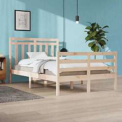 vidaXL Cadre de lit sans matelas 120x200 cm bois massif