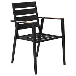 Beliani Lot de 6 chaises TAVIANO Métal Noir pas cher