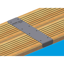 Kit finition margelles droites pour piscine bois rectangulaire - Ubbink