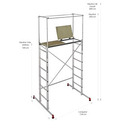 Escalux Échafaudage aluminium 3.89 m altus 190