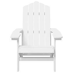 Avis Maison Chic Chaise Adirondack de jardin - Fauteuil d'extérieur PEHD Blanc -MN75389