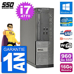 PC Dell Optiplex 3020 SFF i7-4770 RAM 16Go SSD 960Go Windows 10 Wifi - Occasion