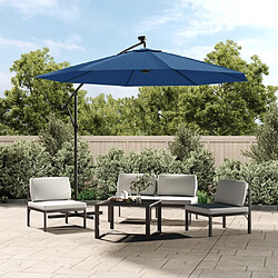 vidaXL Tissu de remplacement pour parasol déporté bleu azuré 300 cm