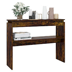 Acheter vidaXL Table console Chêne fumé 102x30x80 cm Bois d'ingénierie