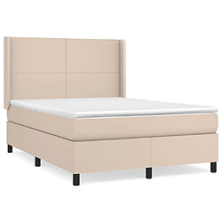 Maison Chic Lit Adulte - Lit simple Lit à sommier tapissier avec matelas moelleux - Meuble de Chambre - Cappuccino 140x200 cm -MN70941