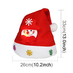 Wewoo Décoration de Noël à porter de Napped tissu Santa Hat enfants luminescents habiller chapeau de Noël, livraison aléatoire de modèle