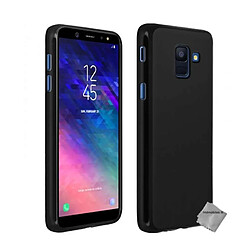 Htdmobiles Coque silicone gel fine pour Samsung Galaxy J6 (2018) + film ecran - NOIR