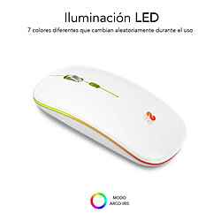 Avis Ratón Inalámbrico por Bluetooth Subblim LED Dual Flat/ Batería recargable/ Hasta 1600 DPI/ Blanco