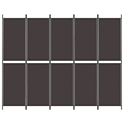 Avis Maison Chic Paravent/Cloison de séparation 5 panneaux Marron 250x200 cm Tissu -MN57658