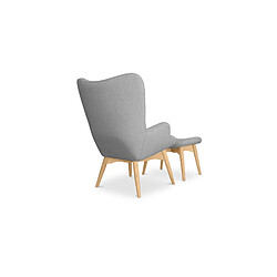 Acheter ICONIK INTERIOR Fauteuil avec repose-pieds Kontor - design scandinave Jaune