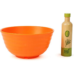 Acheter Small Foot- Set Bois, Accessoires de Cuisine pour Enfants végétarien, y Compris Bol, Couverts à Salade et Vinaigrette Jouets, 11476, Multicolore