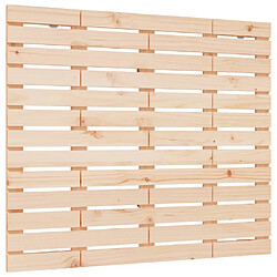 Maison Chic Tête de lit scandinave,Meuble de chambre murale 126x3x91,5 cm Bois massif de pin -MN82492