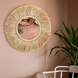 Sil Miroir rond herbe séchée 50 cm.