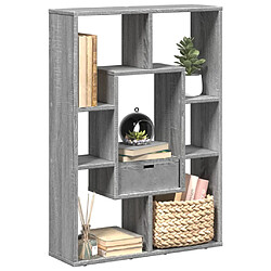 vidaXL Bibliothèque sonoma gris 63x20x90 cm bois d'ingénierie