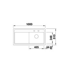 Evier à encastrer 100cm silgranit jasmin - 524171 - BLANCO