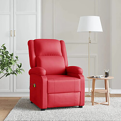 vidaXL Fauteuil de massage Rouge Similicuir