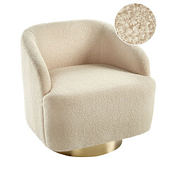 Beliani Fauteuil LAVIK Bouclé Beige