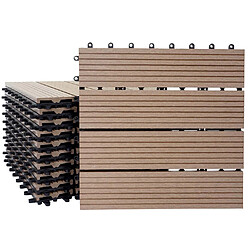 Decoshop26 Dalles de terrasse x11 aspect bois en WPC 30x30cm clipsable 1m² balcon jardin extérieur 04_0005491