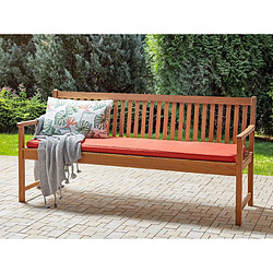 Beliani Coussin pour banc de jardin rouge 165 x 50 cm VIVARA