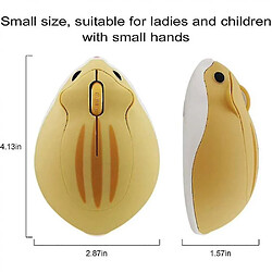 Universal Migne Animal Wireless Mouse Cartoon Hamster Shape Mini Voyage Mouse (jaune)