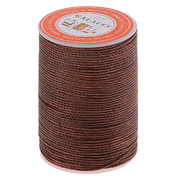 Fil de cire polyester rond de 0.8mm couture couture bricolage brun foncé