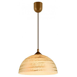 Lumière Suspension Dome Verre Or 1 ampoule 60cm