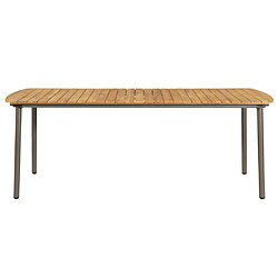 vidaXL Table de jardin 200x100x72 cm Bois d'acacia solide et acier