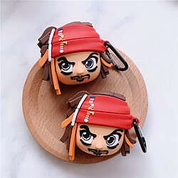 GUPBOO Airpods Coque Housse Étui Protecteur Compatible pour AirPods1/2-Le capitaine Jack le pirate est mignon