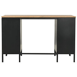 Acheter vidaXL Bureau à double piédestal Bois de sapin et acier 120x50x76 cm