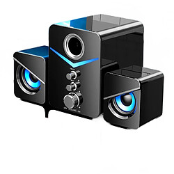 Universal Haut-parleur de mode Wired Mode Wired Black USB pour les haut-parleurs de l'ordinateur Basse Stéréo Musique Player Subwoofer Boîte sonore pour téléphones PC | Haut-parleurs de l'ordinateur