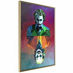 Paris Prix Affiche Murale Encadrée Two Faces of a Villain 20 x 30 cm Or