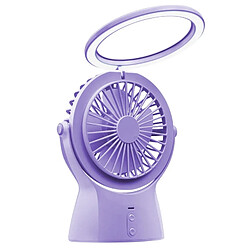 Wewoo Lampe USB deux-en-un Ventilateur de charge USB Mini Desktop Fan Lilac Purple