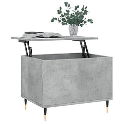 Avis vidaXL Table basse Gris béton 60x44,5x45 cm Bois d'ingénierie