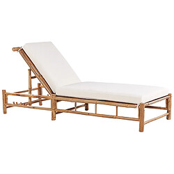 Beliani Chaise longue Bois Bois clair LIGURE