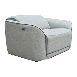 Acheter Vente-Unique Fauteuil relax électrique en tissu chiné gris clair OZARTO