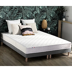 Idliterie Ensemble Matelas accueil Latex 3 zones INITIAL - Bi Confort Mousse & Latex + Sommier - Made in France