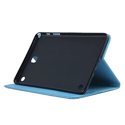 Wewoo Housse Étui bleu pour Samsung Galaxy Tab A 8.0 / T350 fleurs pressées motif de papillon flip horizontal PU en cuir avec boucle magnétique et titulaire fentes cartes porte-monnaie pas cher