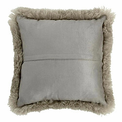 Paris Prix Coussin Déco Peau de Mouton 40x40cm Gris Clair