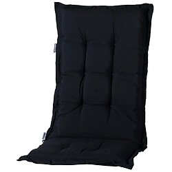 Madison Coussin de chaise à haut dossier Panama 123x50 cm Noir