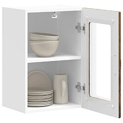 Acheter vidaXL Armoire murale de cuisine avec porte en verre Kalmar chêne fumé