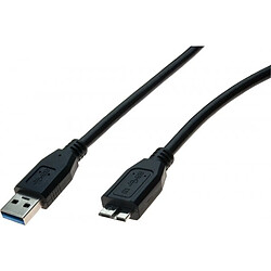 Abi Diffusion Cordon USB 3.0 type A / micro B noir - 1,0 m