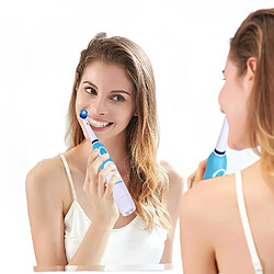 Universal Brosse à dents électrique rotative pour adultes 4 têtes rotatives de remplacement Alimentation à batterie Non rechargeable Blanchiment de la bouche et des dents | Brosse à dents électrique