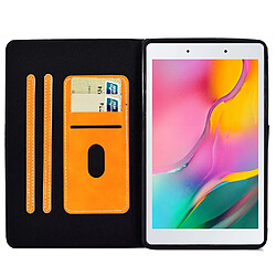 Etui en PU avec support et porte-carte pour votre Samsung Galaxy Tab A 8.0 (2019) SM-T290 (Wi-Fi)/SM-T295 (LTE) - orange