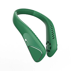 (Vert) Ventilateur de Cou Suspendu extérieur Endurance Ventilateur Paresseux Matériau en Silicone Portable Durable